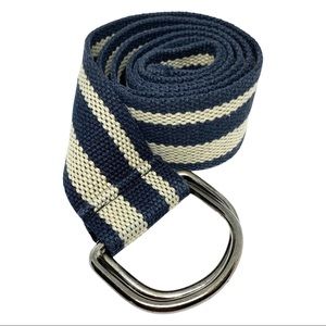 Navy and Khaki Canvas Belt 43”